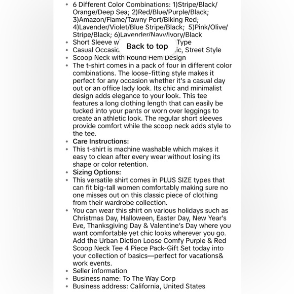 COPY - NEW SET OF 4 URBAN DICTION POCKET TSHIRTS LARGE SCOOP NECK - Picture 4 of 4